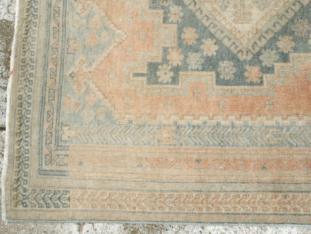Vintage Persian Afshar Throw Rug, No.28654 - Staging