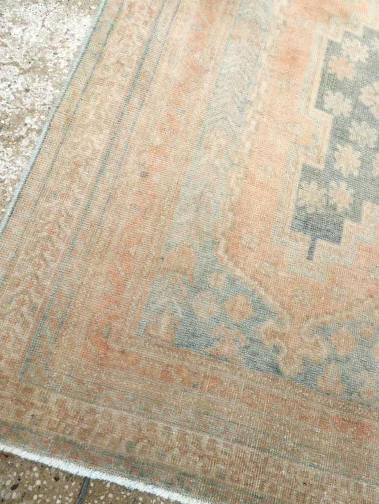 Vintage Persian Afshar Throw Rug, No.28654 - Staging