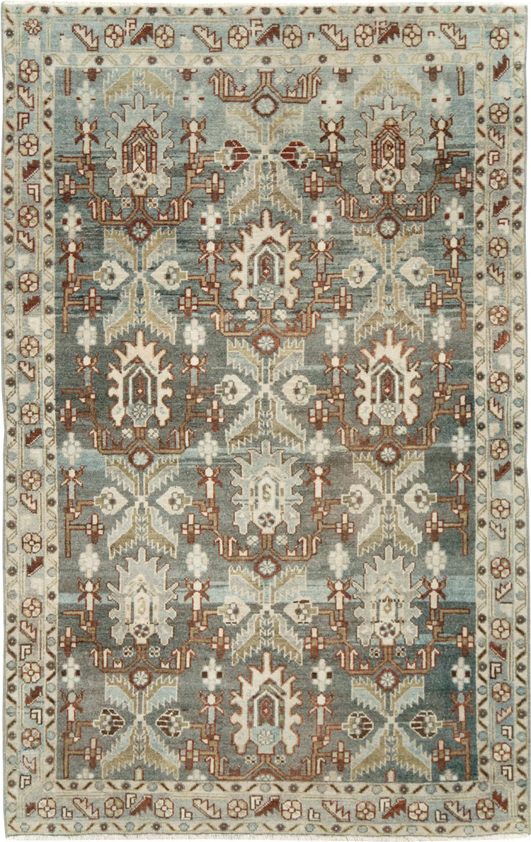 Vintage Persian Malayer Accent Rug, No.28656 - Staging