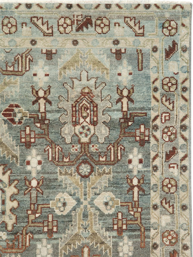 Vintage Persian Malayer Accent Rug, No.28656 - Staging