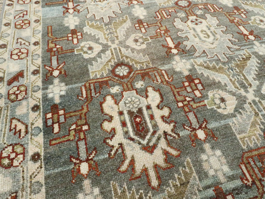 Vintage Persian Malayer Accent Rug, No.28656 - Staging