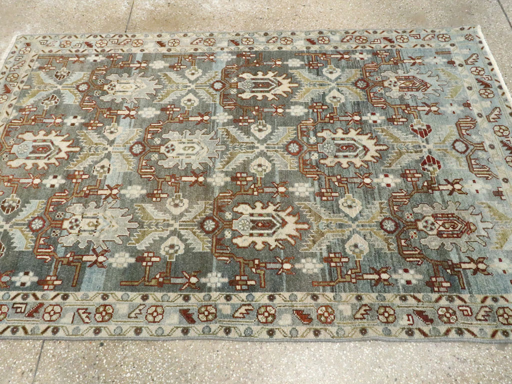 Vintage Persian Malayer Accent Rug, No.28656 - Staging