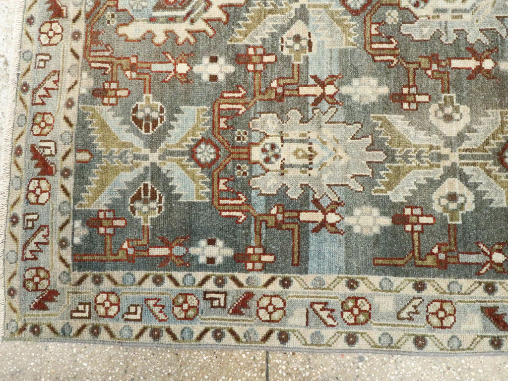 Vintage Persian Malayer Accent Rug, No.28656 - Staging