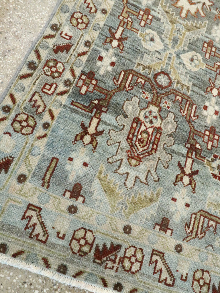 Vintage Persian Malayer Accent Rug, No.28656 - Staging