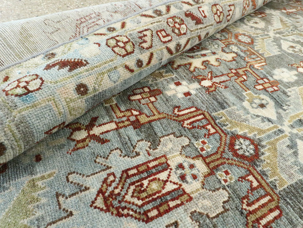 Vintage Persian Malayer Accent Rug, No.28656 - Staging