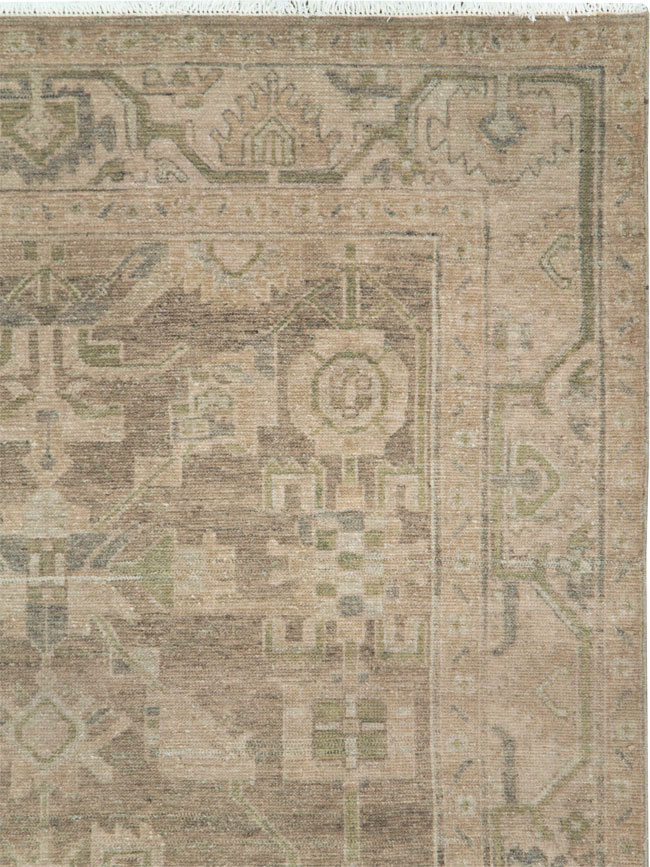 Vintage Persian Malayer Accent Rug, No.28657 - Staging