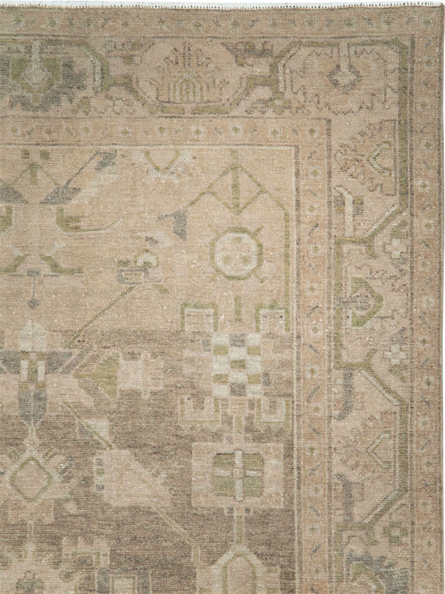 Vintage Persian Malayer Accent Rug, No.28657 - Staging