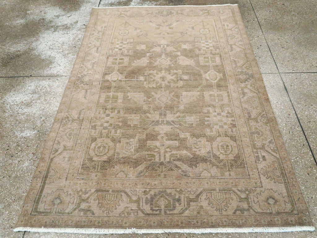 Vintage Persian Malayer Accent Rug, No.28657 - Staging