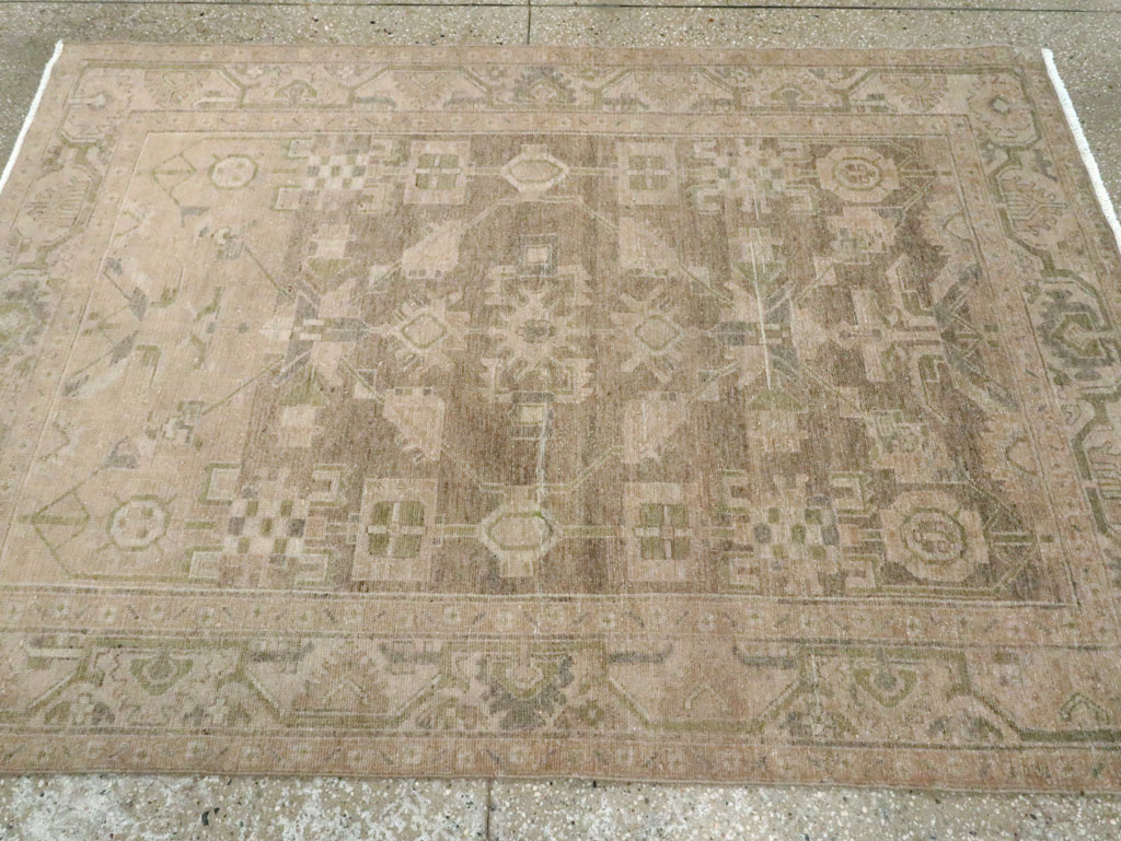 Vintage Persian Malayer Accent Rug, No.28657 - Staging