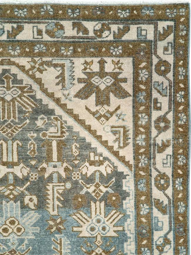 Vintage Persian Malayer Accent Rug, No.28659 - Staging