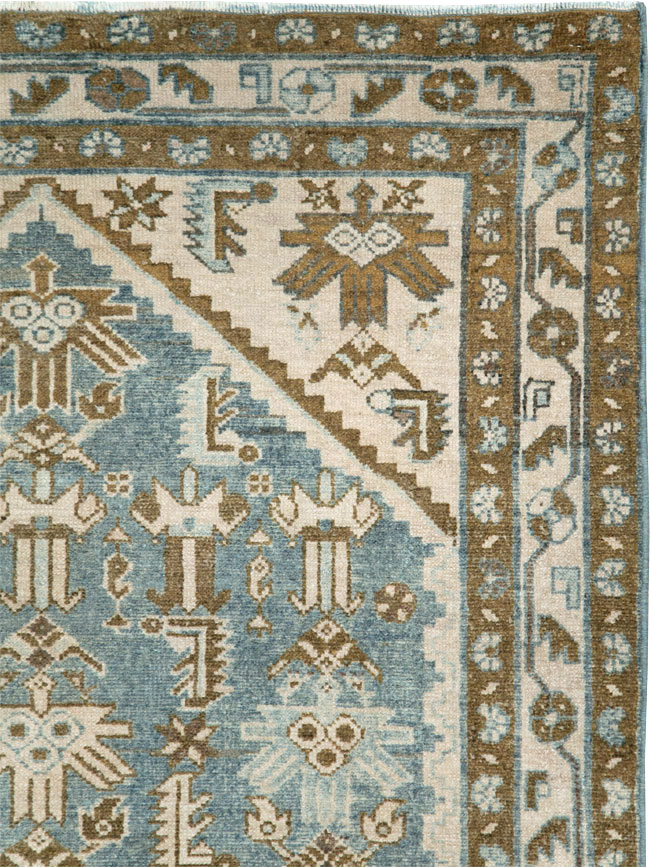 Vintage Persian Malayer Accent Rug, No.28659 - Staging
