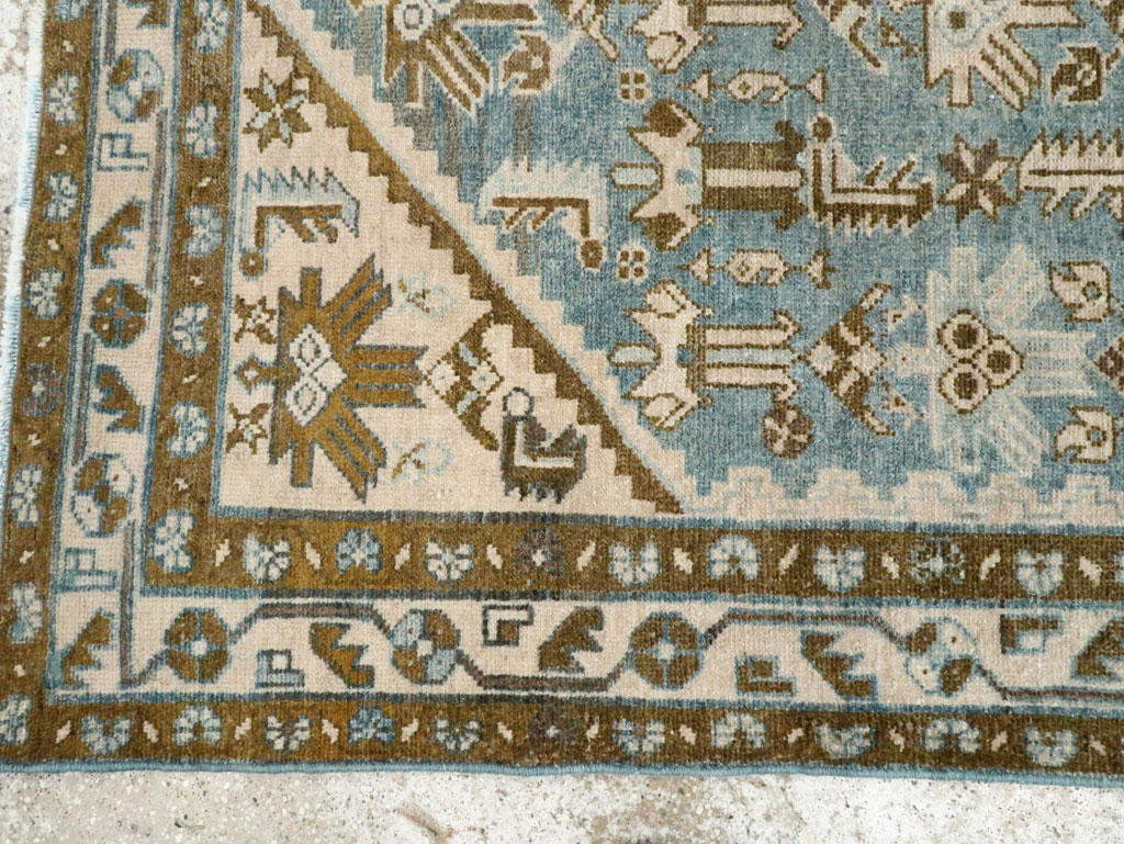 Vintage Persian Malayer Accent Rug, No.28659 - Staging