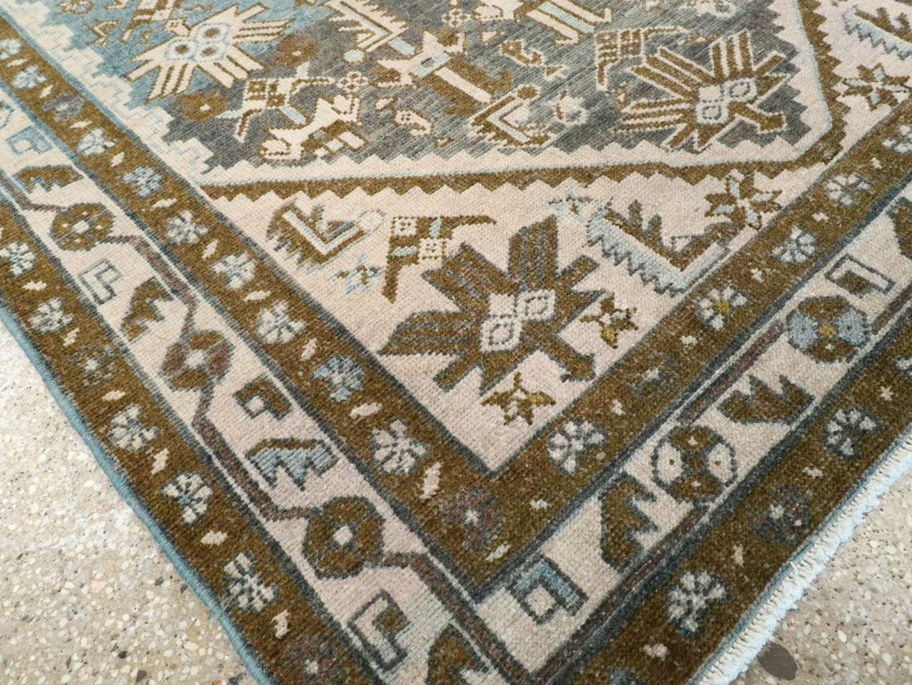 Vintage Persian Malayer Accent Rug, No.28659 - Staging