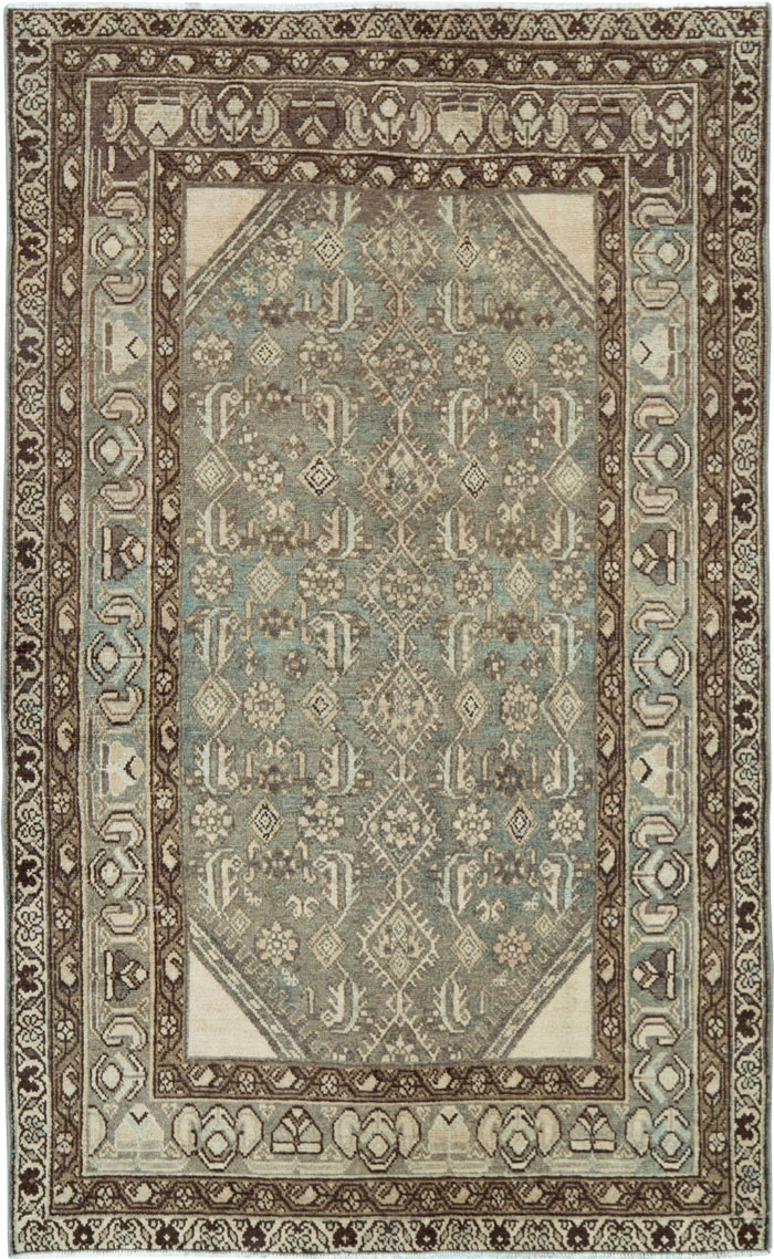 Vintage Persian Malayer Throw Rug, No.28661 - Staging