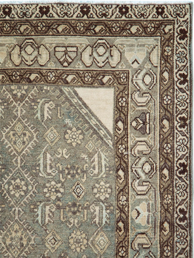 Vintage Persian Malayer Throw Rug, No.28661 - Staging