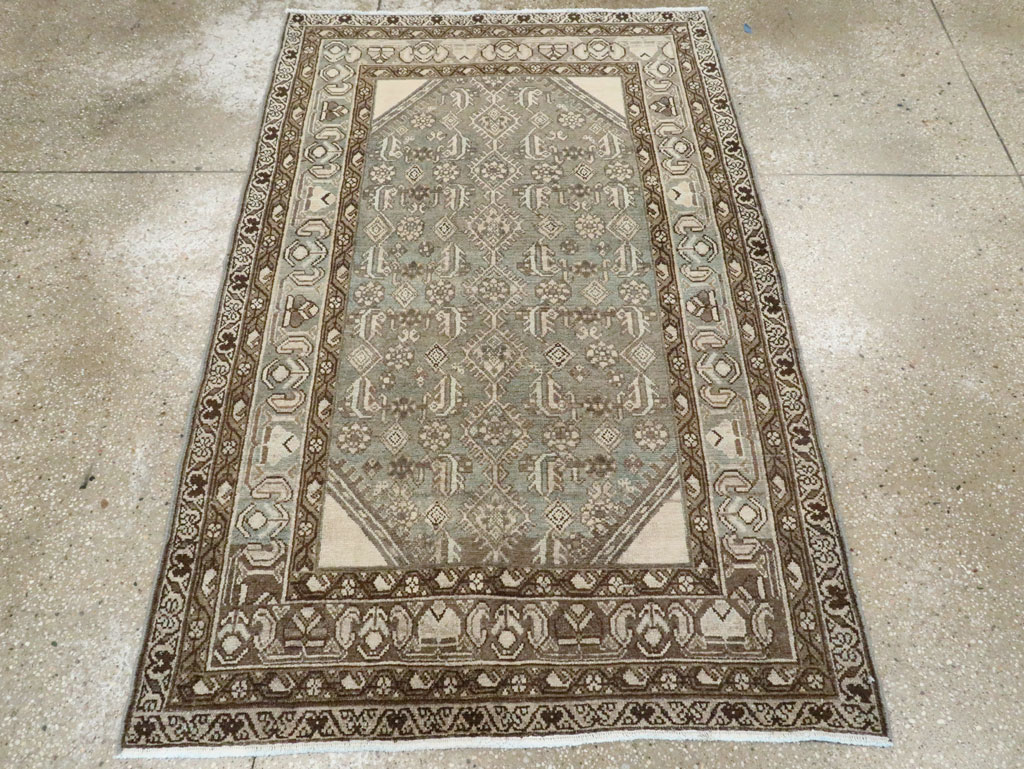 Vintage Persian Malayer Throw Rug, No.28661 - Staging