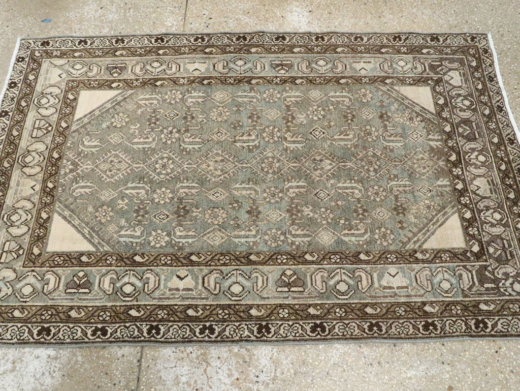 Vintage Persian Malayer Throw Rug, No.28661 - Staging