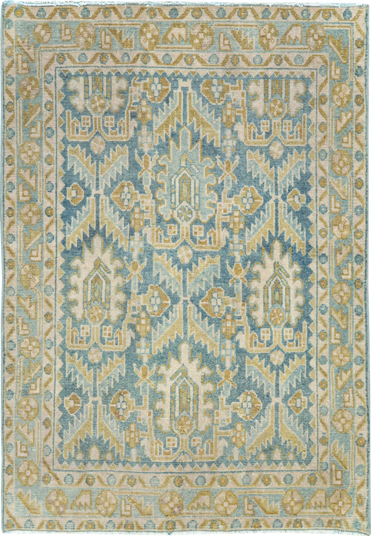 Vintage Persian Malayer Throw Rug, No.28662 - Staging