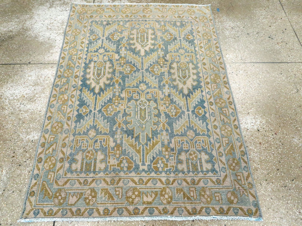 Vintage Persian Malayer Throw Rug, No.28662 - Staging
