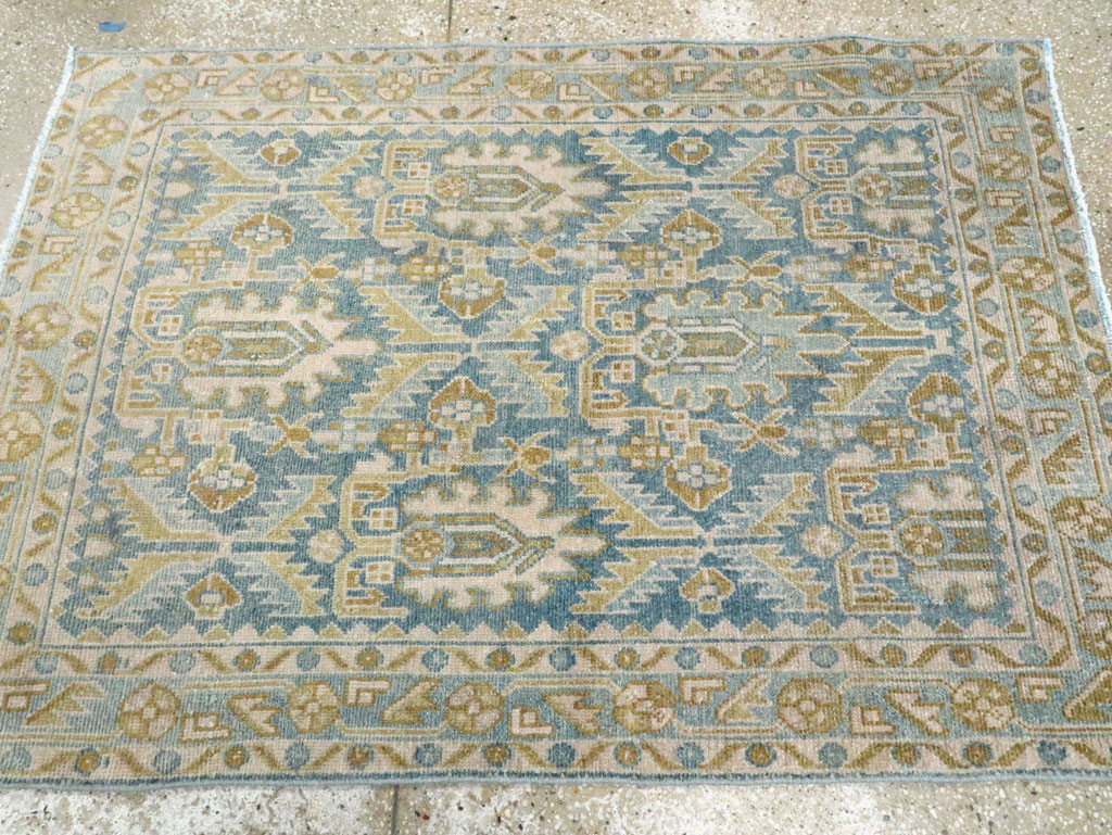 Vintage Persian Malayer Throw Rug, No.28662 - Staging