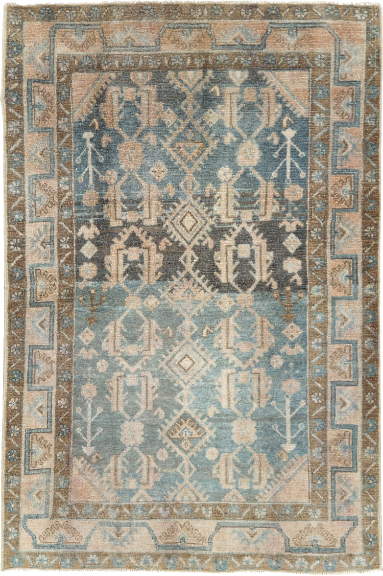 Vintage Persian Malayer Throw Rug, No.28665 - Staging