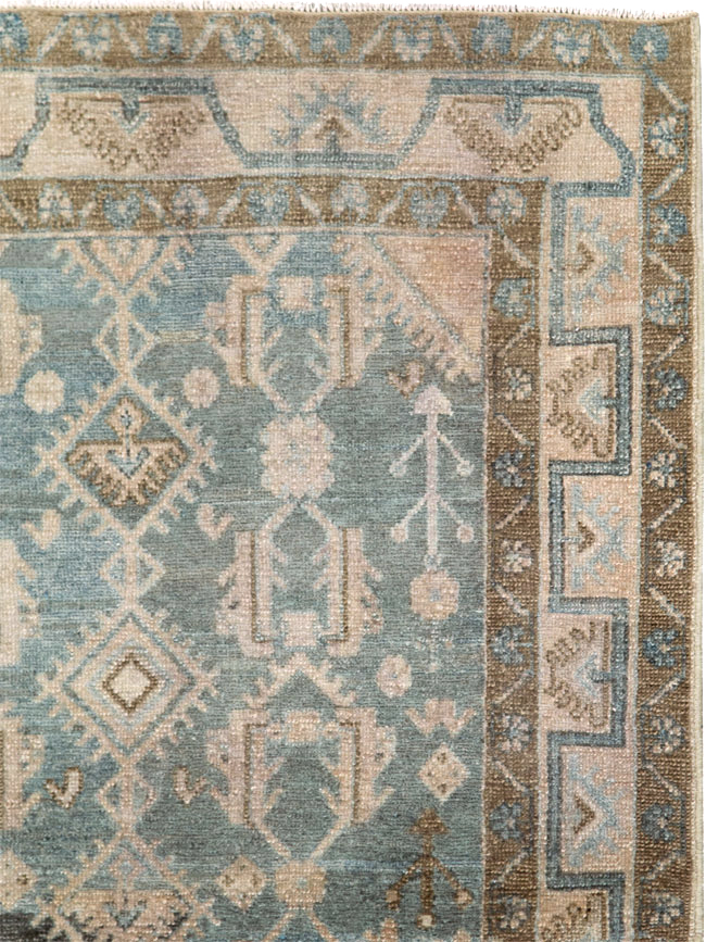 Vintage Persian Malayer Throw Rug, No.28665 - Staging