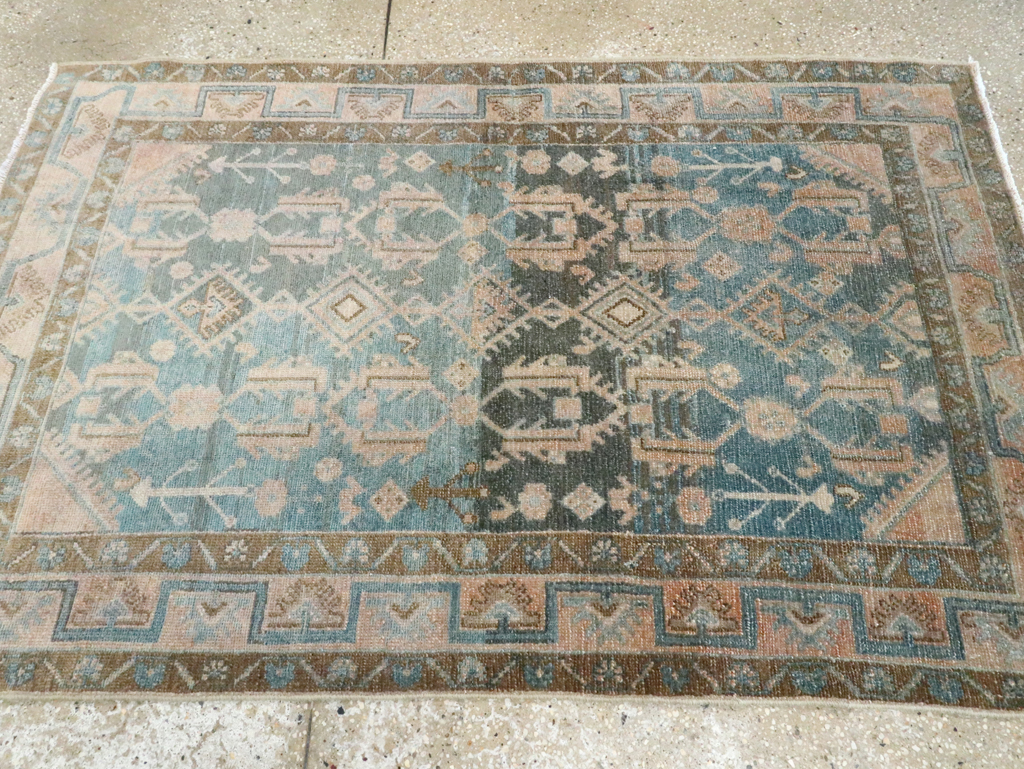 Vintage Persian Malayer Throw Rug, No.28665 - Staging