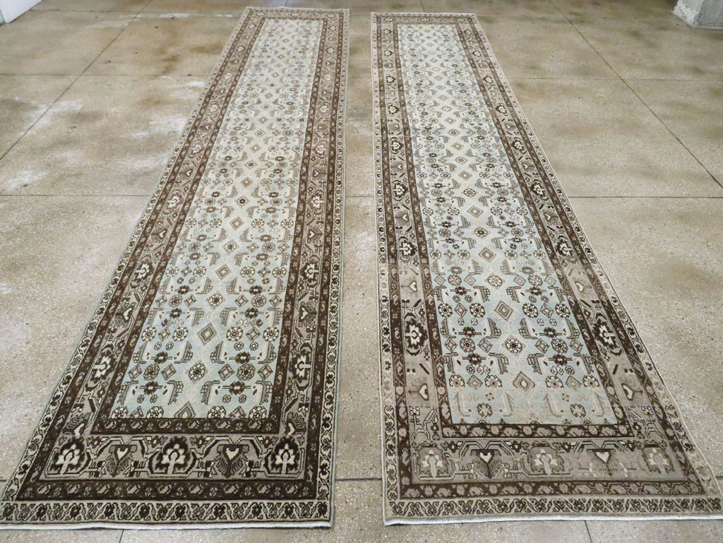 Vintage Persian Malayer Long Runner (Pair: 1 of 2), No.28669 - Staging