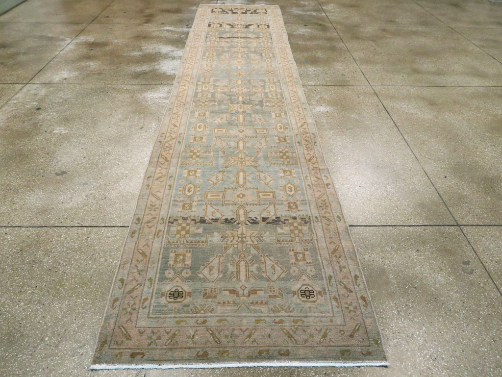 Vintage Persian Malayer Long Runner, No.28670 - Staging