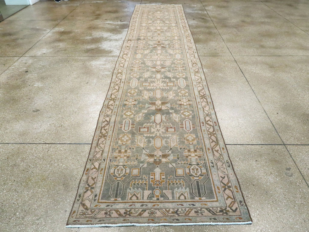 Vintage Persian Malayer Long Runner, No.28691 - Staging