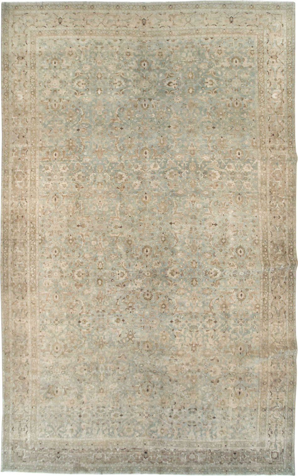 Antique Persian Tabriz Oversize Carpet, No.28702 - Staging
