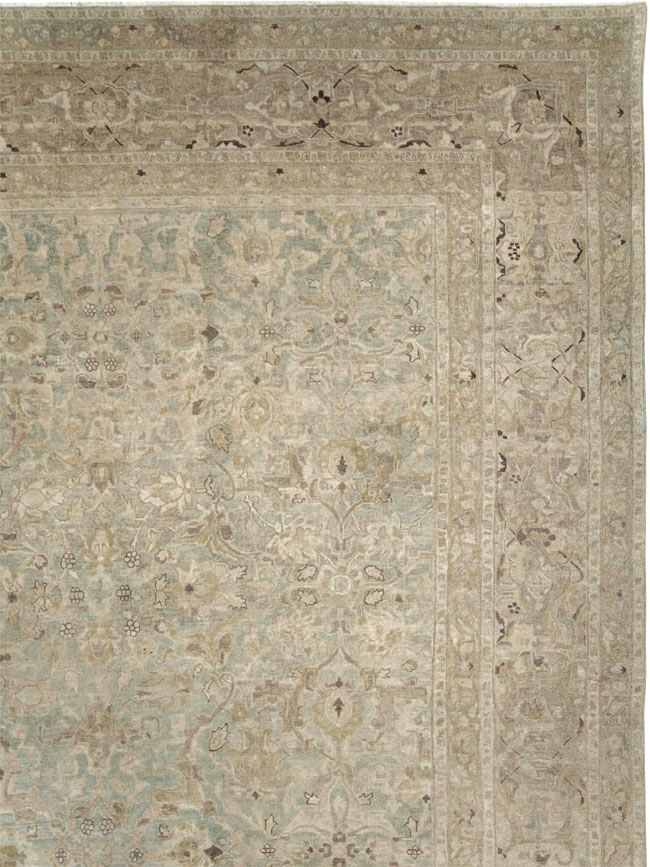 Antique Persian Tabriz Oversize Carpet, No.28702 - Staging