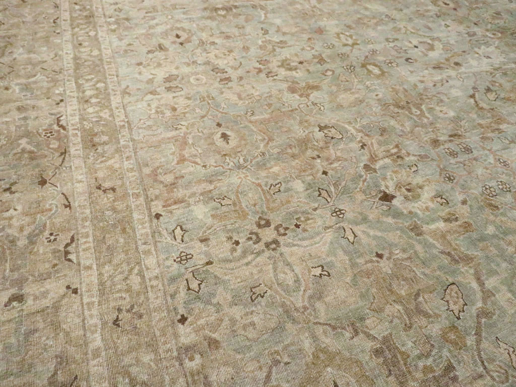 Antique Persian Tabriz Oversize Carpet, No.28702 - Staging