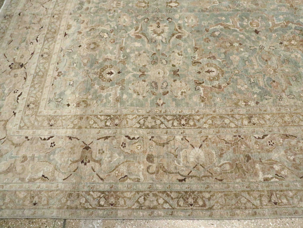 Antique Persian Tabriz Oversize Carpet, No.28702 - Staging