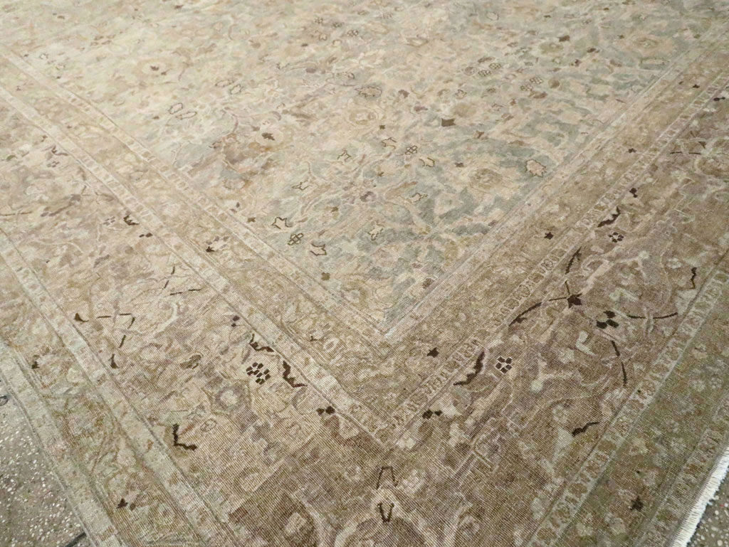Antique Persian Tabriz Oversize Carpet, No.28702 - Staging