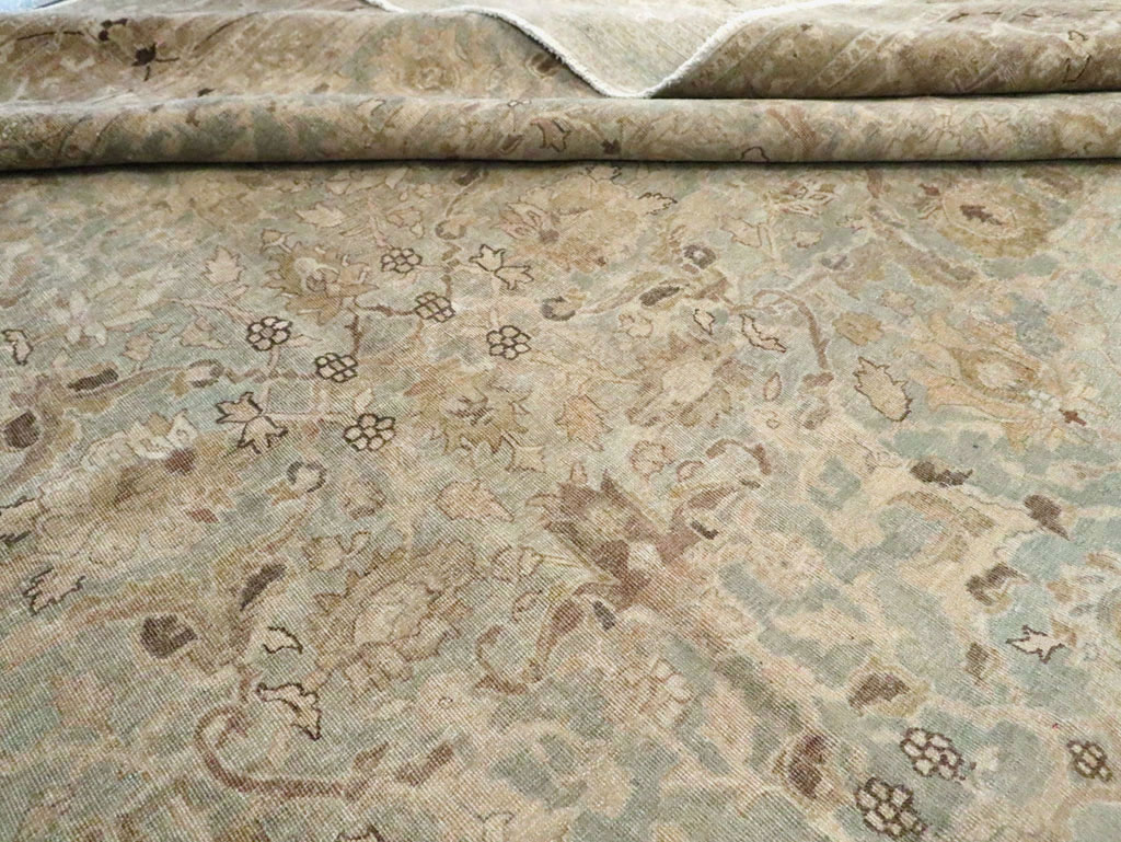 Antique Persian Tabriz Oversize Carpet, No.28702 - Staging