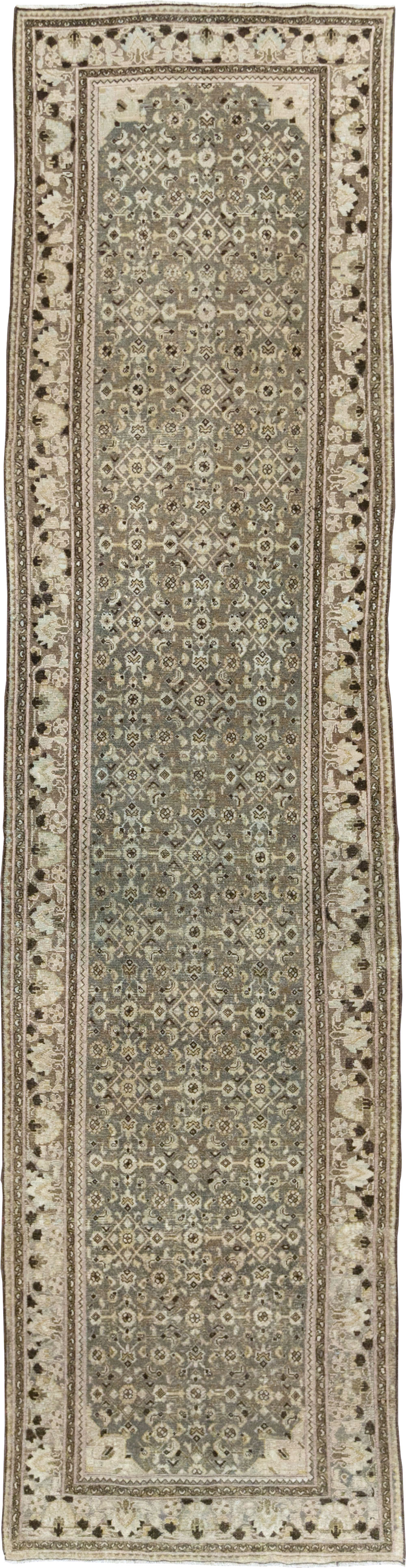 Vintage Persian Malayer Wide Gallery Runner, No.28705 - Staging