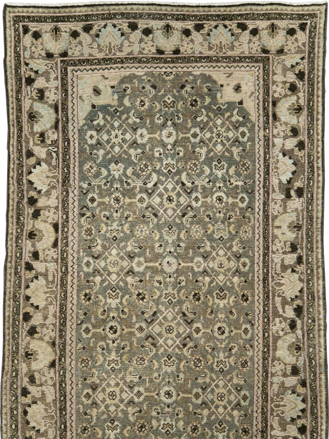 Vintage Persian Malayer Wide Gallery Runner, No.28705 - Staging