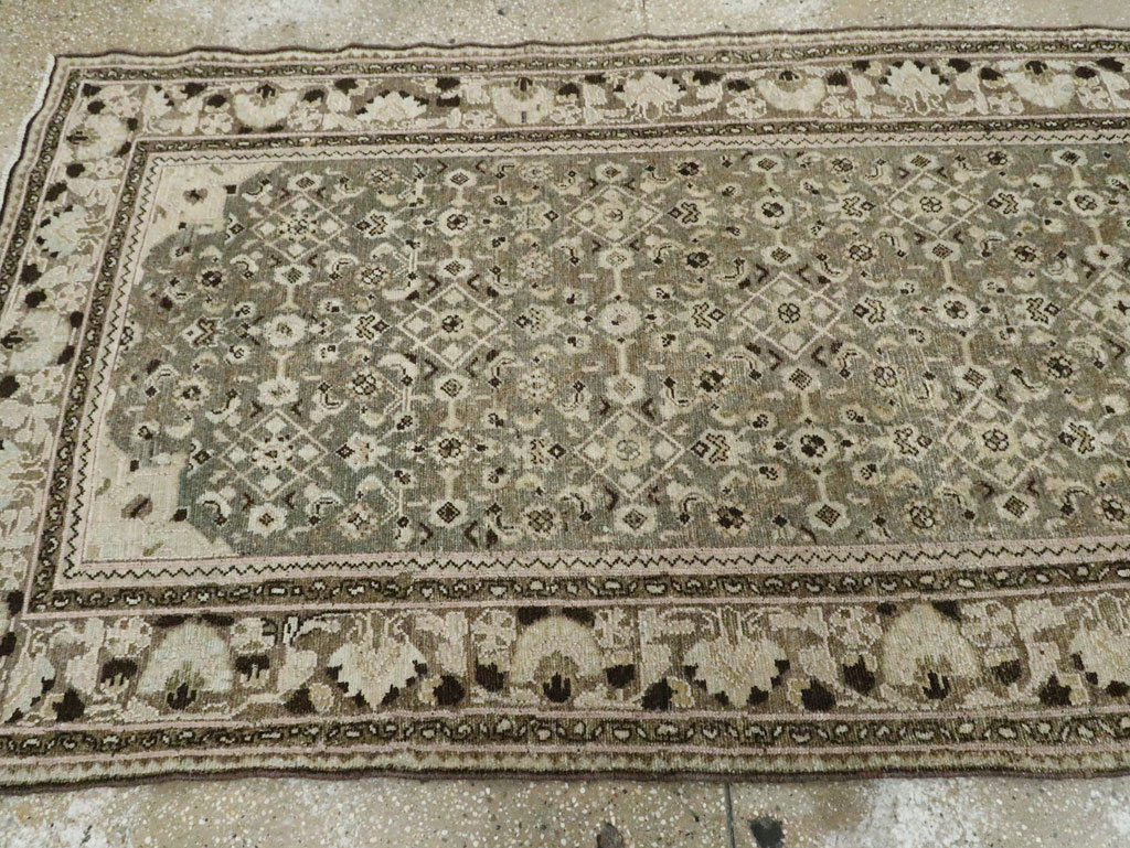 Vintage Persian Malayer Wide Gallery Runner, No.28705 - Staging
