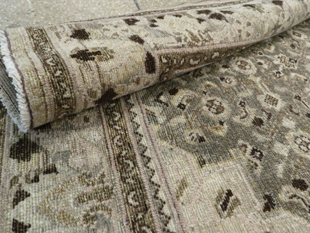 Vintage Persian Malayer Wide Gallery Runner, No.28705 - Staging