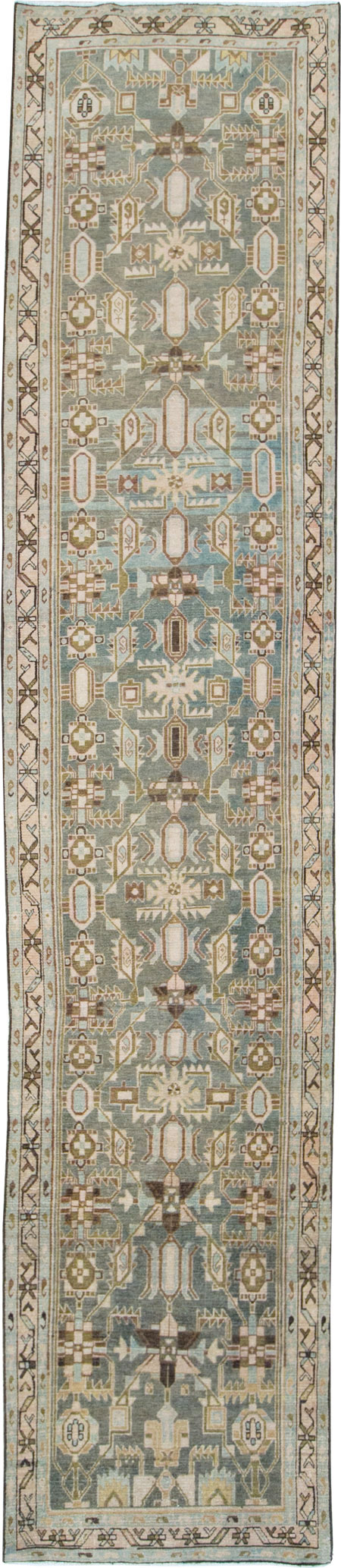 Vintage Persian Malayer Long Runner, No.28713 - Staging