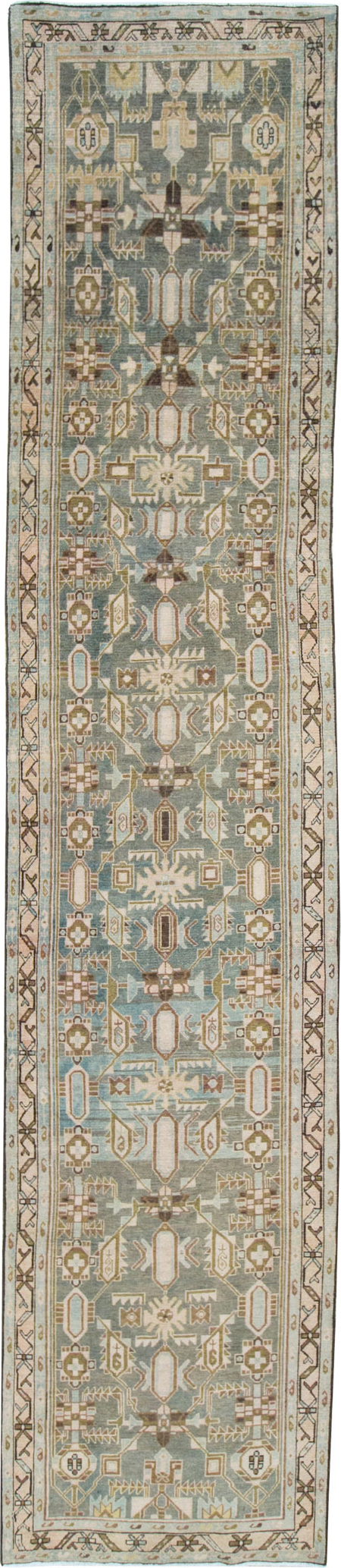 Vintage Persian Malayer Long Runner, No.28713 - Staging