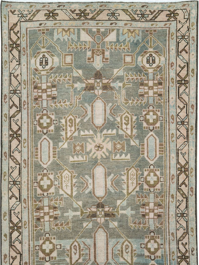 Vintage Persian Malayer Long Runner, No.28713 - Staging