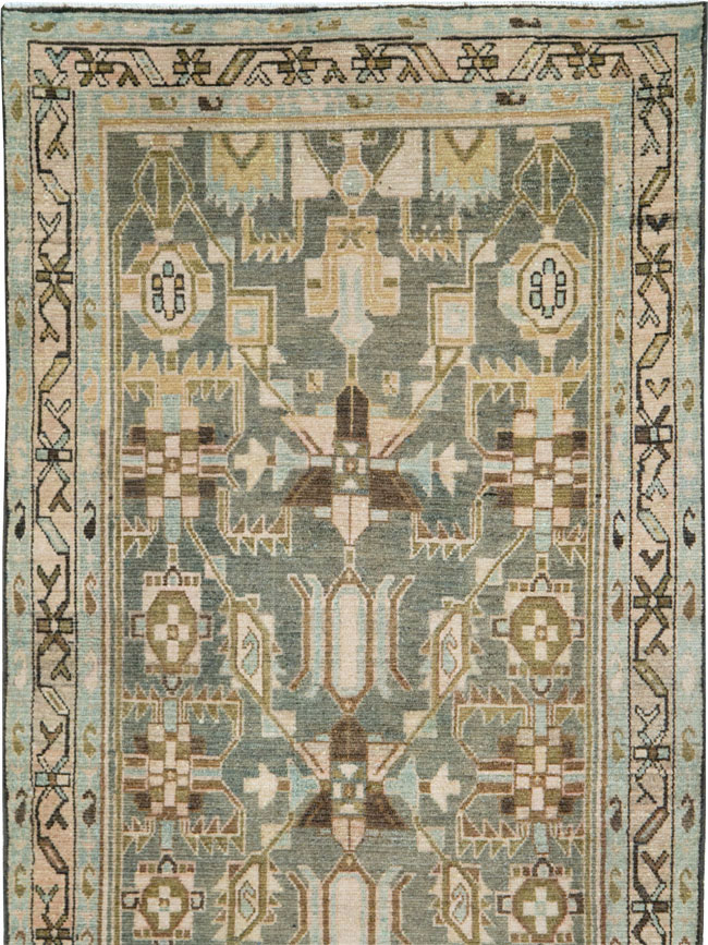 Vintage Persian Malayer Long Runner, No.28713 - Staging