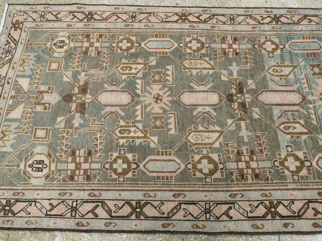 Vintage Persian Malayer Long Runner, No.28713 - Staging