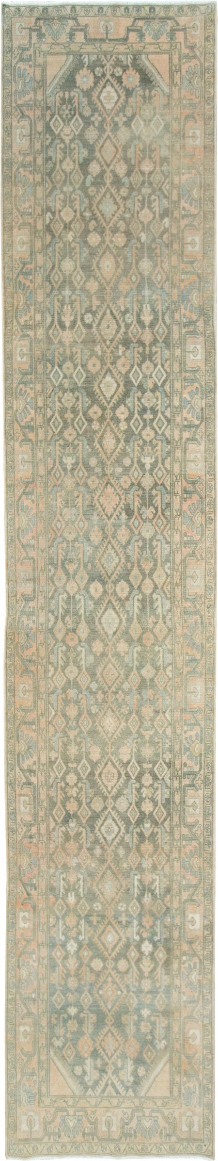 Vintage Persian Malayer Long Runner, No.28716 - Staging
