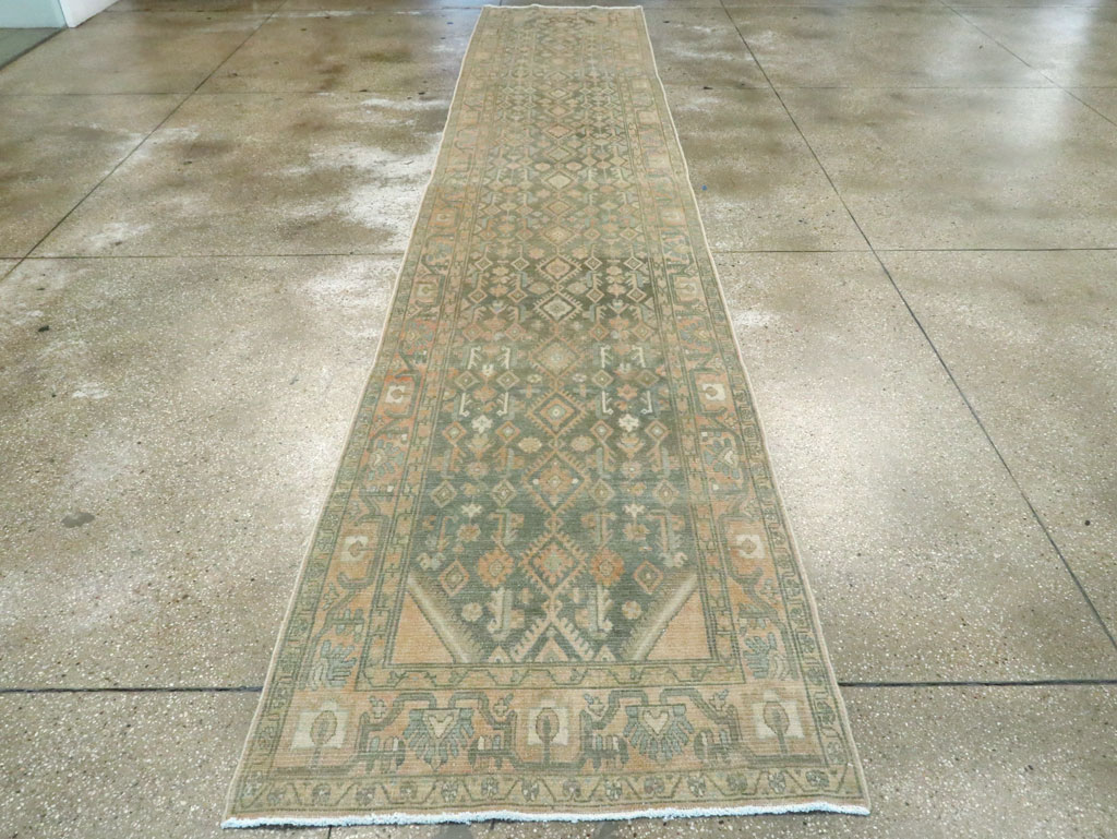 Vintage Persian Malayer Long Runner, No.28716 - Staging
