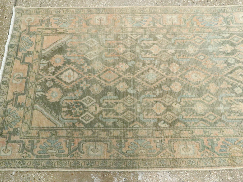 Vintage Persian Malayer Long Runner, No.28716 - Staging