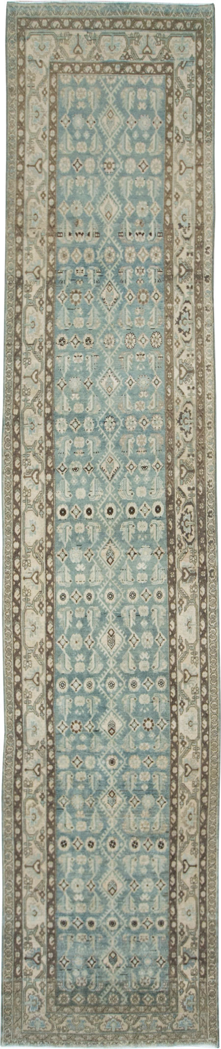 Vintage Persian Malayer Wide Gallery Runner, No.28726 - Staging