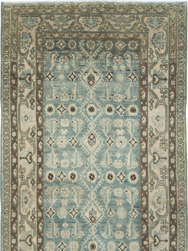Vintage Persian Malayer Wide Gallery Runner, No.28726 - Staging